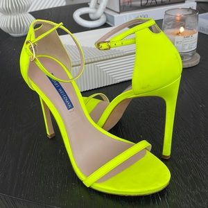 Stuart Weitzman Nudist in neon sz 8.5